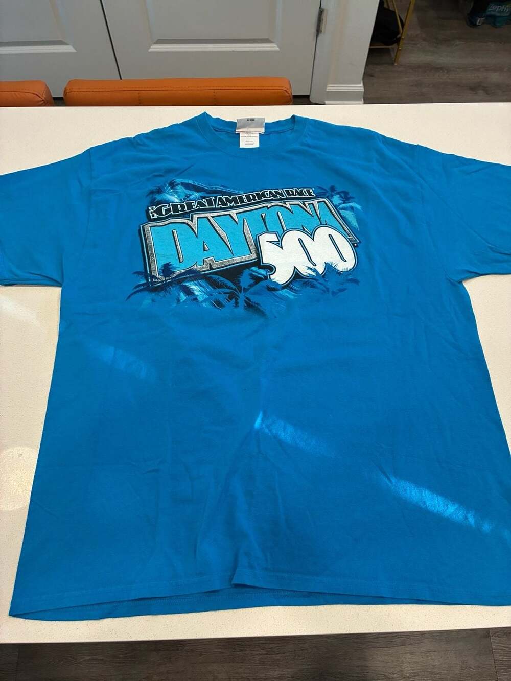 Chase Authentics Daytona 500 57th Annual Size XL Blue T-Shirt